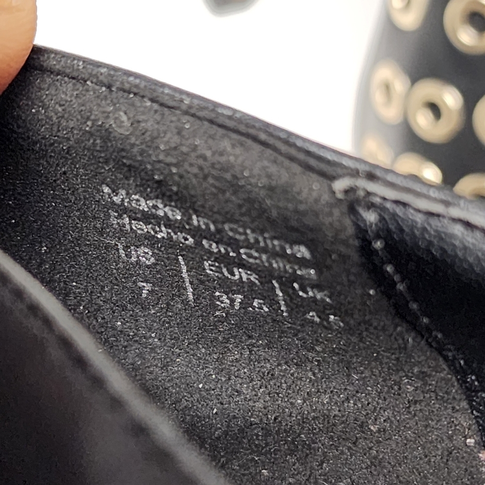 ALDO Womens shoes BLACK with GOLD RIVETING /STUDS    7 - Picture 11 of 12